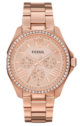 Fossil Cecile Rose Gold Dial Rose Gold Steel Strap Watch for Women - AM4483 Buy Now By Fossil