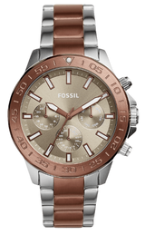 Fossil Bannon Multifunction Brown Dial Two Tone Steel Strap Watch for Men - BQ2502 Buy Now By Fossil