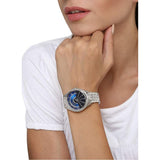 Michael Kors Lauryn Blue Dial Silver Steel Strap Watch for Women - MK3720 Buy Now By Michael Kors