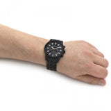 Michael Kors Hutton Chronograph Black Dial Black Steel Strap Watch For Men - MK9089 Buy Now By Michael Kors