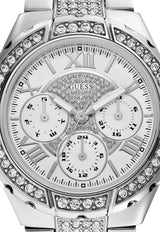 Guess Viva Quartz Silver Dial Silver Steel Strap Watch For Women - W0111l1 Buy Now By Guess
