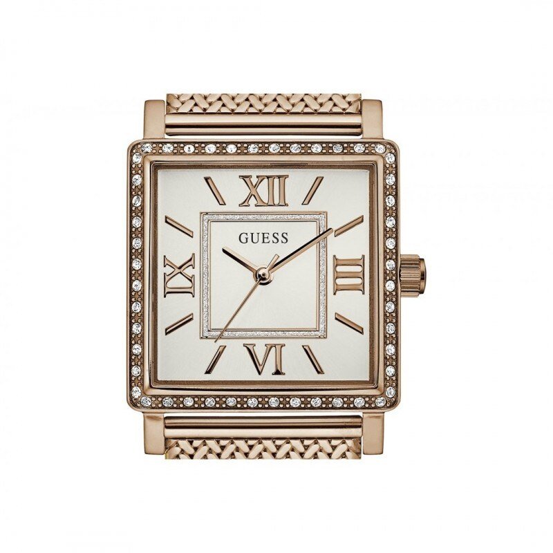 Guess Highline Off White Dial Rose Gold Stainless Steel Mesh Strap Watch For Women - W0826L3 Buy Now By Guess