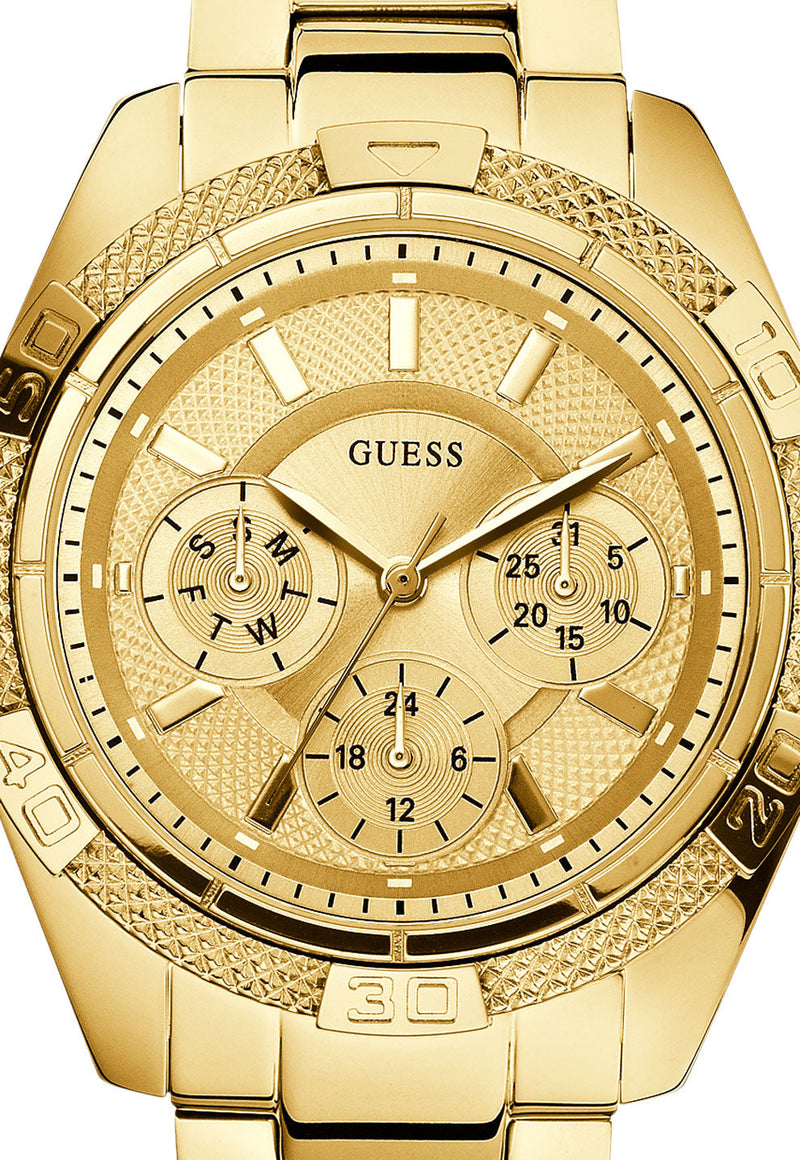 Guess Mini Phantom Diamonds Gold Dial Gold Steel Strap Watch for Women - W0235L5 Buy Now By Guess