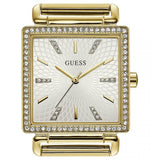 Shop Guess Vanity Diamonds Silver Dial Gold Steel Strap Watch for Women - W1030L2 in USA