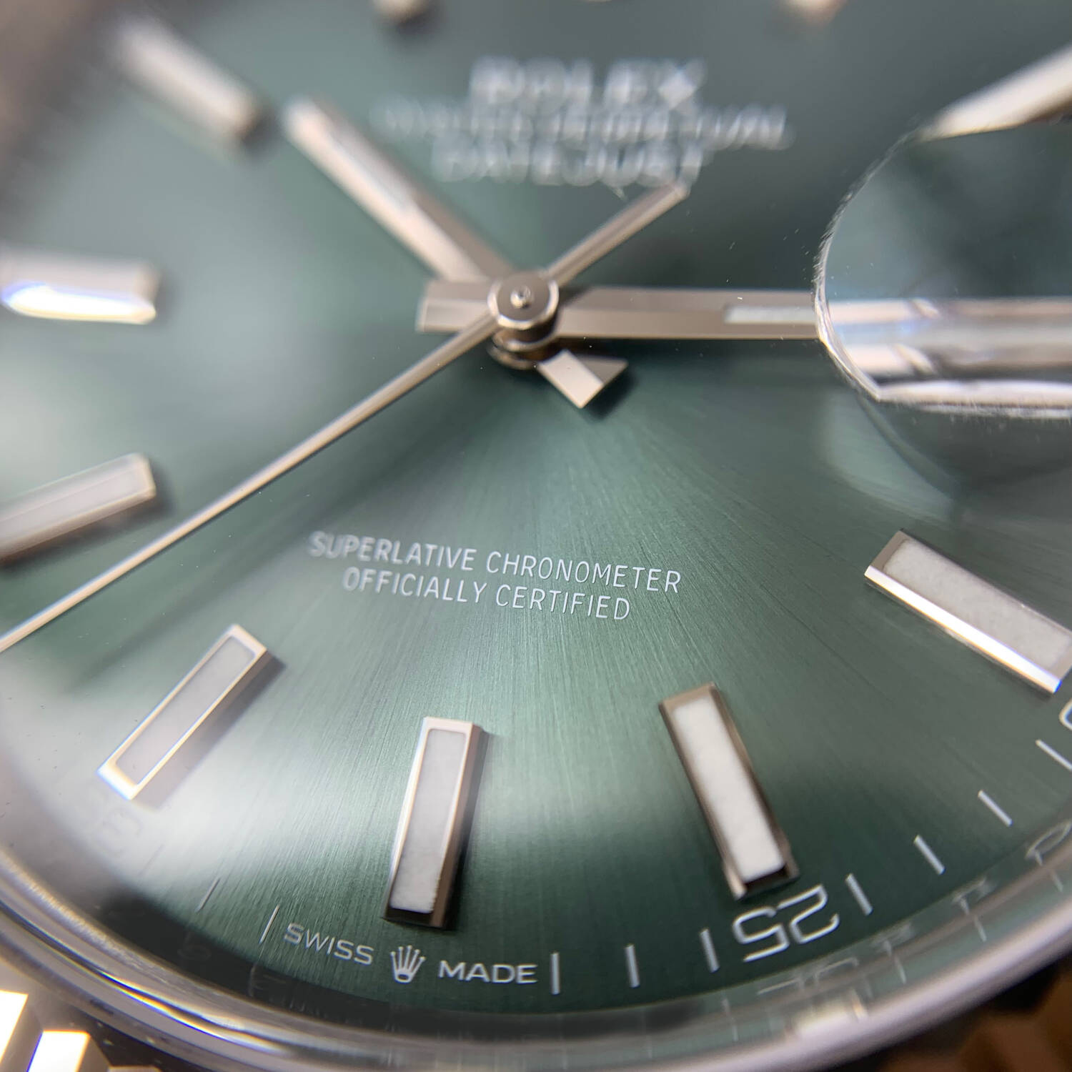 Rolex Datejust 41 Oyster Mint Green Dial Oyster Steel & White Gold Strap Watch for Men - M126334-0028