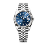 Shop Rolex Datejust 41 Oyster Blue Dial Oystersteel & White Gold Strap Watch for Men - M126334-0002 in USA