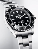Shop Rolex Submariner Black Dial Silver Steel Strap Watch for Men - M124060-0001 in USA
