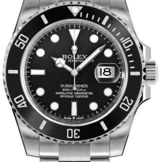 Shop Rolex Submariner Date Oyster 41 Black Dial Silver Oystersteel Strap Watch for Men - M126610LN-0001 in USA