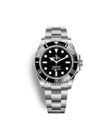 Shop Rolex Submariner Black Dial Silver Steel Strap Watch for Men - M124060-0001 in USA