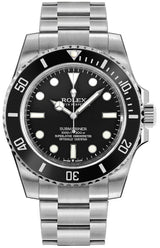 Shop Rolex Submariner Black Dial Silver Steel Strap Watch for Men - M124060-0001 in USA