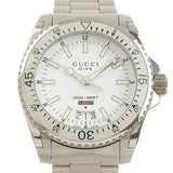 Shop Gucci Dive Quartz White Dial Silver Steel Strap Watch for Men - YA136302 in USA