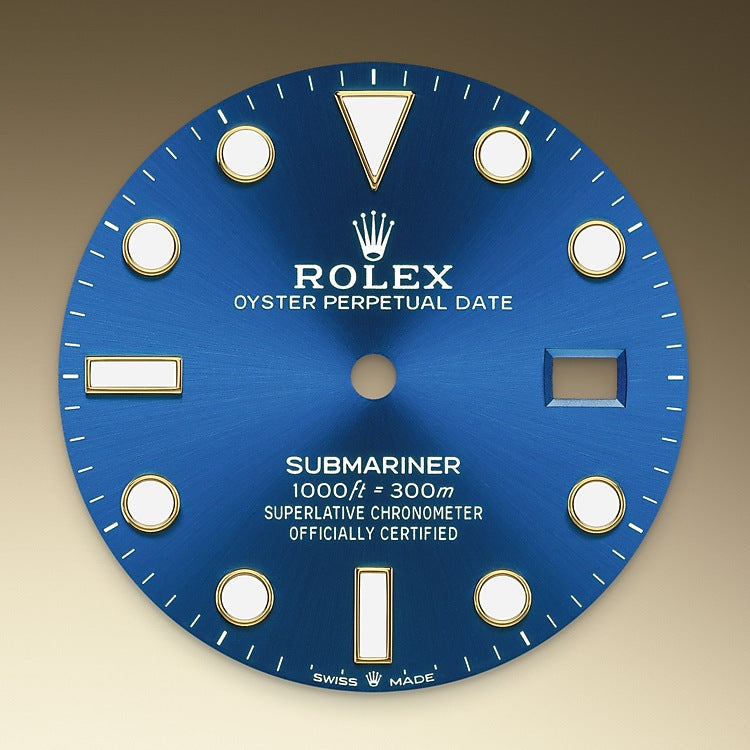 Shop Rolex Submariner Date Oyster 41mm Blue Dial Two Tone Oyster Steel Yellow Gold Strap Watch for Men - M126613LB-0002 in USA