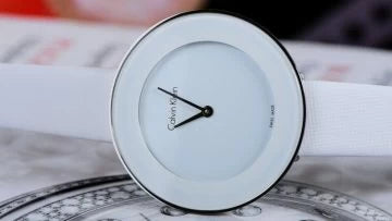 Calvin Klein Chic White Dial White Leather Strap Watch for Women - K7N23TK2 Buy Now By Calvin Klein