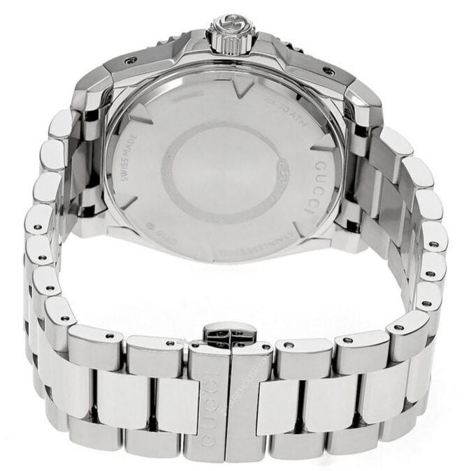 Gucci Dive Automatic 18K Gold Silver Dial Silver Steel Strap Watch for Men - YA136357 Buy Now By Gucci