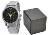 Emporio Armani Luigi Chronograph Black Dial Silver Steel Strap Watch For Men - AR11324 Buy Now By Emporio Armani