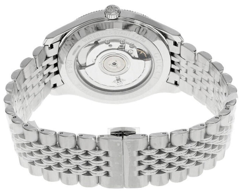 Shop Gucci G Timeless Automatic Silver Dial Silver Steel Strap Watch for Men - YA126354 in USA