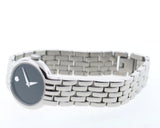 Shop Movado Veturi Quartz Black Dial Silver Steel Strap Watch for Women - 0606338 in USA