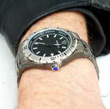 Versace Hellenyium Quartz Black Dial Grey Steel Strap Watch For Men - VE3A00620
