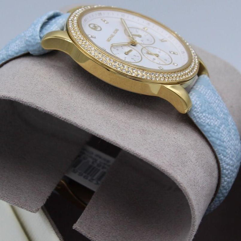 Michael Kors Tibby Multifunction White Dial Blue Leather Strap Watch For Women - MK2965 Buy Now By Michael Kors