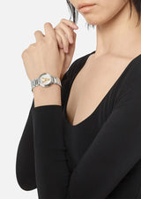 Versace Virtus Quartz White Dial Silver Steel Strap Watch For Women - VET300621 Buy Now By Versace