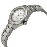 Shop Tag Heuer Aquaracer Diamonds Mother of Pearl White Dial Silver Steel Strap Watch for Women - WBD1415.BA0741 in USA