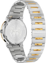 Versace Hellenyium Quartz Green Dial Silver Steel Strap Watch For Men - VEVK00420 Buy Now By Versace