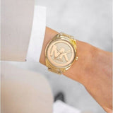 Michael Kors Janelle Quartz Gold Dial Gold Steel Strap Watch For Women - MK7088 Buy Now By Michael Kors