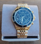 Michael Kors Bayville Chronograph Black Dial Gold Steel Strap Watch For Men - MK8726 Buy Now By Michael Kors