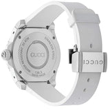 Shop Gucci Dive Quartz White Dial White Rubber Strap Watch For Men - YA136330 in USA