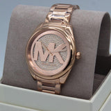 Michael Kors Janelle Quartz Crystals Rose Gold Dial Rose Gold Steel Strap Watch For Women - MK7312 Buy Now By Michael Kors