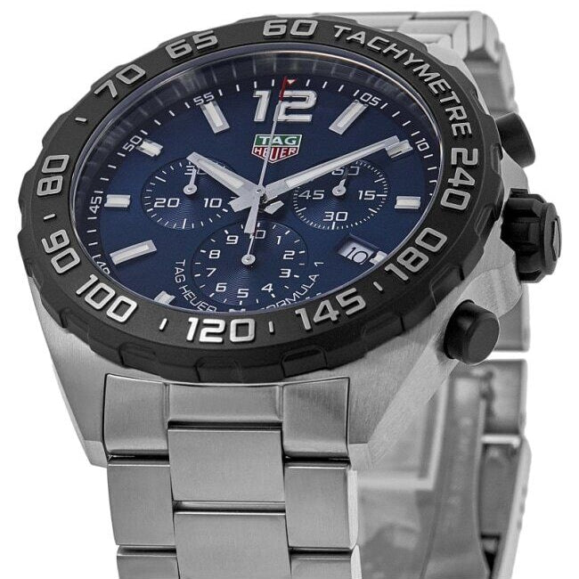 Shop Tag Heuer Formula 1 Chronograph Blue Dial Silver Steel Strap Watch for Men - CAZ101AV.BA0842 in USA