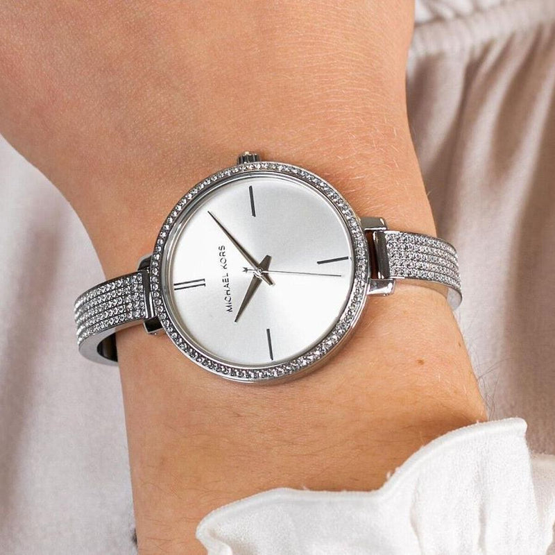 Michael Kors Jaryn Quartz Silver Dial Silver Steel Strap Watch For Women - MK3783 Buy Now By Michael Kors