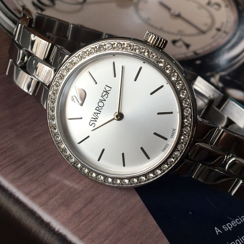 Swarovski Daytime Crystal Silver Dial Silver Steel Strap Watch for Women - 5095600 Buy Now By Swarovski