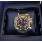 Swarovski Octea Lux Chrono Blue Dial Blue Leather Strap Watch for Women - 5563480 Buy Now By Swarovski