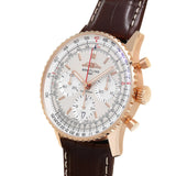 Shop Breitling Navitimer B01 Chronograph 41 White Dial Brown Leather Strap Watch for Men - RB0139211G1P1 in USA