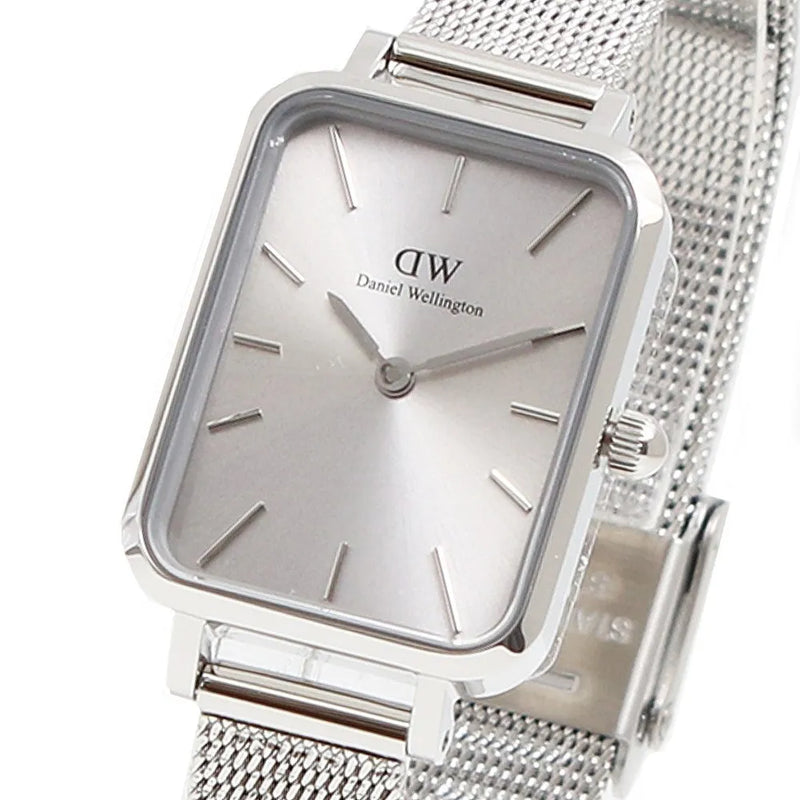 Daniel Wellington Quadro Unitone Silver Dial Silver Mesh Strap Watch For Women - DW00100486 Buy Now By Daniel Wellington