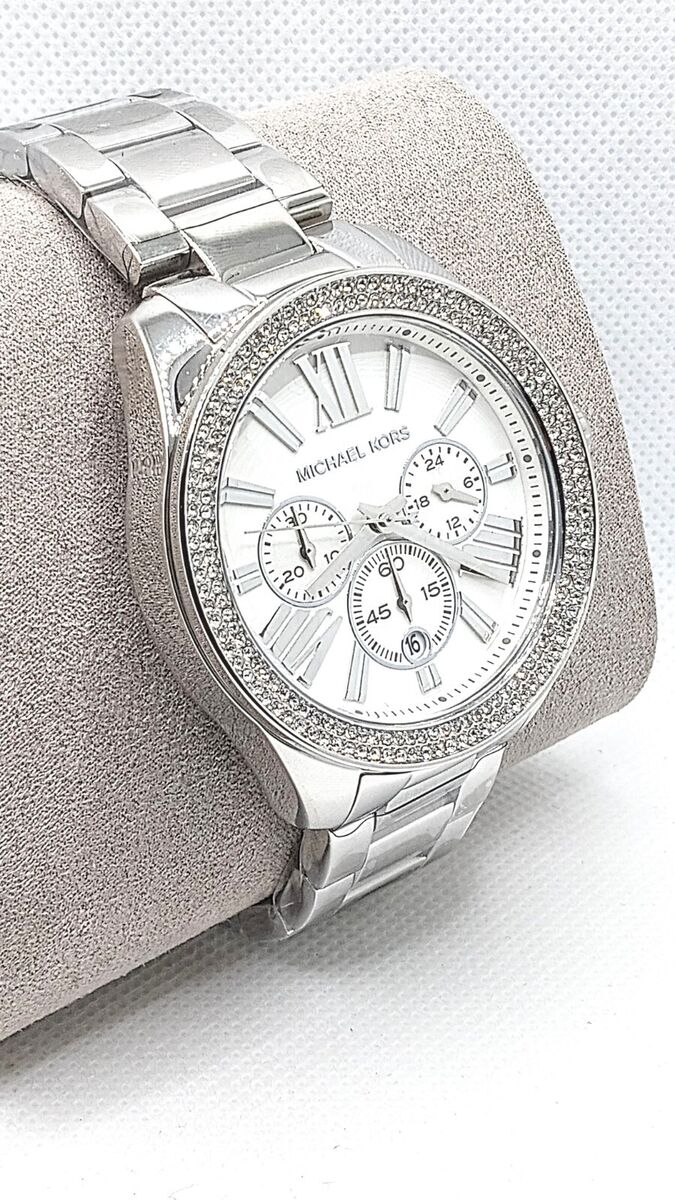Michael Kors Wren Chronograph Silver Dial Silver Steel Strap Watch for Women - MK7429 Buy Now By Michael Kors