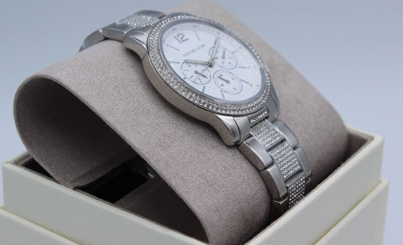 Michael Kors Tibby Chronograph Silver Dial Silver Steel Strap Watch For Women - MK7294 Buy Now By Michael Kors