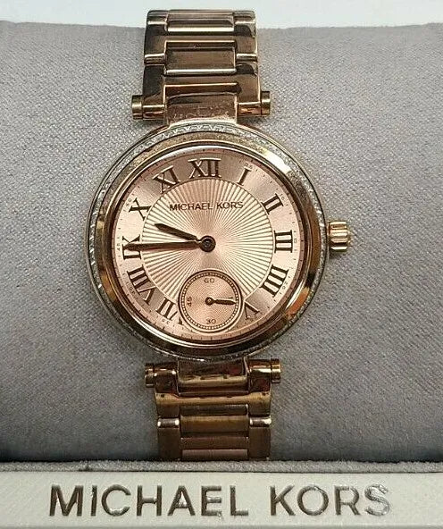 Michael Kors Skylar Quartz Rose Gold Dial Rose Gold Steel Strap Watch For Women - MK5971 Buy Now By Michael Kors