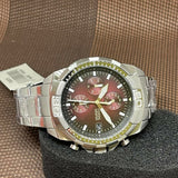 Fossil Bronson Chronograph Red Dial Silver Steel Strap Watch for Men - FS5878 Buy Now By Fossil