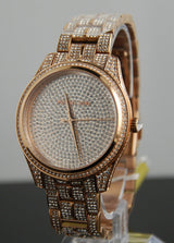 Michael Kors Lauryn Crystals Rose Gold Dial Rose Gold Steel Strap Watch For Women - MK3931 Buy Now By Michael Kors