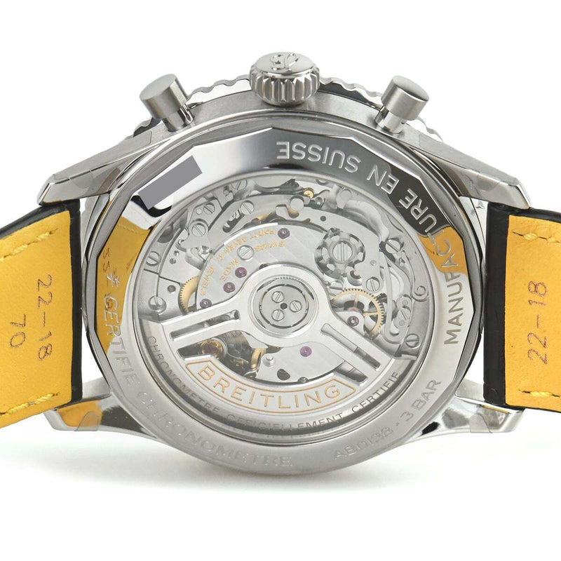 Shop Breitling Navitimer B01 Chronograph 43 Brown Dial Black Leather Strap Watch for Men - AB0138241K1P1 in USA