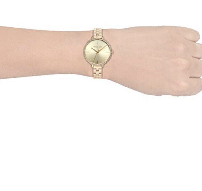 Michael Kors Charley Three-Hand Quartz Gold Dial Gold Steel Strap Watch for Women - MK4399 Buy Now By Michael Kors