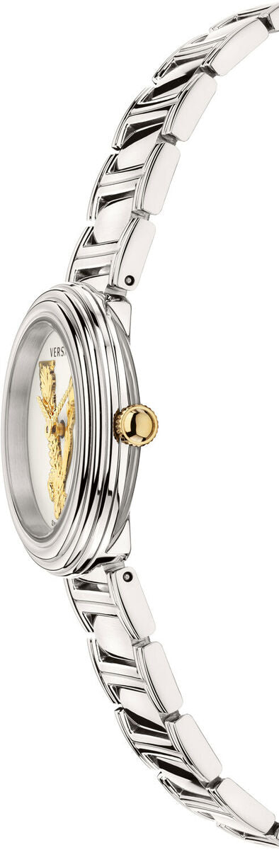 Versace Virtus Quartz White Dial Silver Steel Strap Watch For Women - VET300621 Buy Now By Versace
