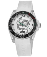 Shop Gucci Dive Quartz White Dial White Rubber Strap Watch For Men - YA136330 in USA