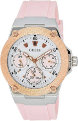 Guess Zena Quartz White Dial Pink Rubber Strap Watch For Women - W1094L4 Buy Now By Guess