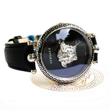 Versace Palazzo Empire Black Dial Black Leather Strap Watch for Women - VCO060017 Buy Now By Versace