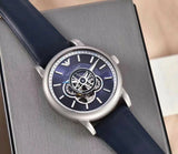Emporio Armani Luigi Chronograph Blue Dial Black Leather Strap Watch For Men - AR60011 Buy Now By Emporio Armani