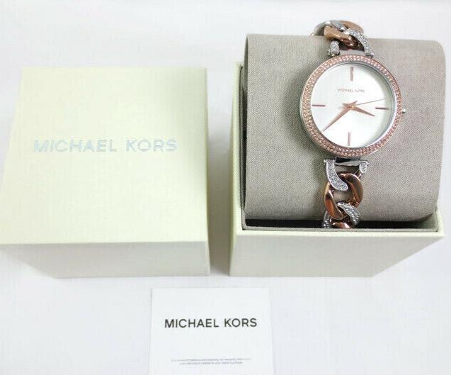 Shop Michael Kors Catelyn Quartz Silver Dial Two Tone Steel Strap Watch For Women - MK4634 in USA