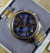 Michael Kors Lexington Chronograph Blue Dial Two Tone Steel Strap Watch For Women - MK7218 Buy Now By Michael Kors